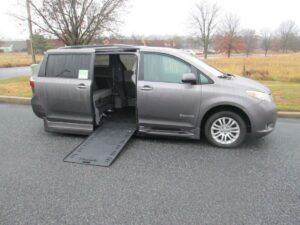Grey Toyota Sienna with BraunAbility Side Entry Automatic In Floor conversion