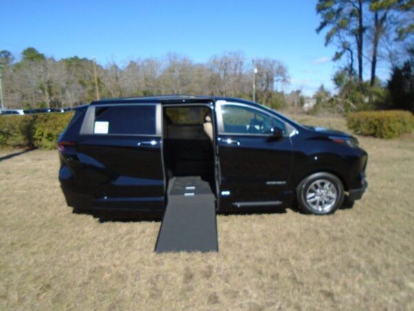 Black Toyota Sienna with Vantage Mobility Side Entry Automatic In Floor conversion