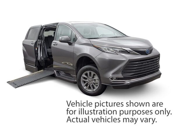 Silver Toyota Sienna with BraunAbility Side Entry Automatic Fold Out conversion