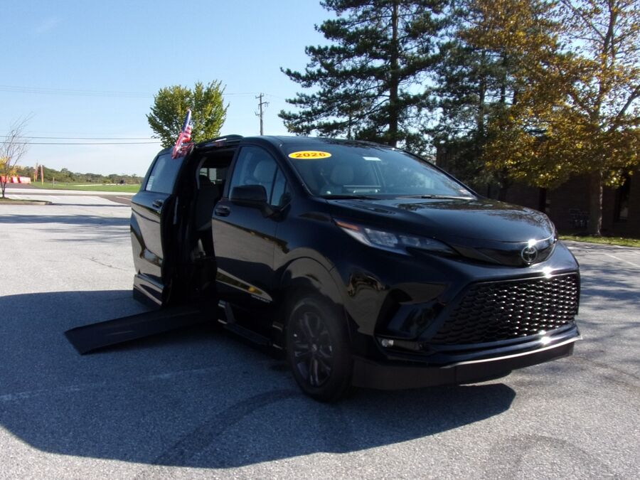 Black Toyota Sienna with Vantage Mobility Side Entry Automatic In Floor conversion