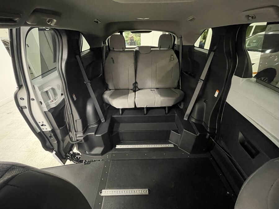 White Toyota Sienna with Vantage Mobility Side Entry Manual In Floor conversion