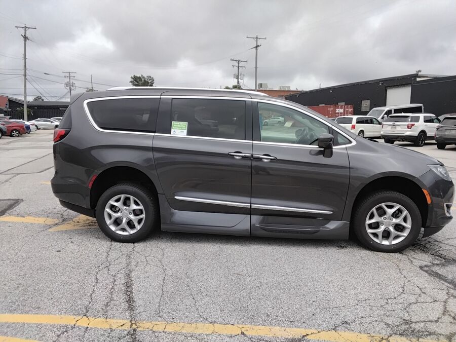 Grey Chrysler Pacifica with Vantage Mobility Side Entry Automatic In Floor conversion