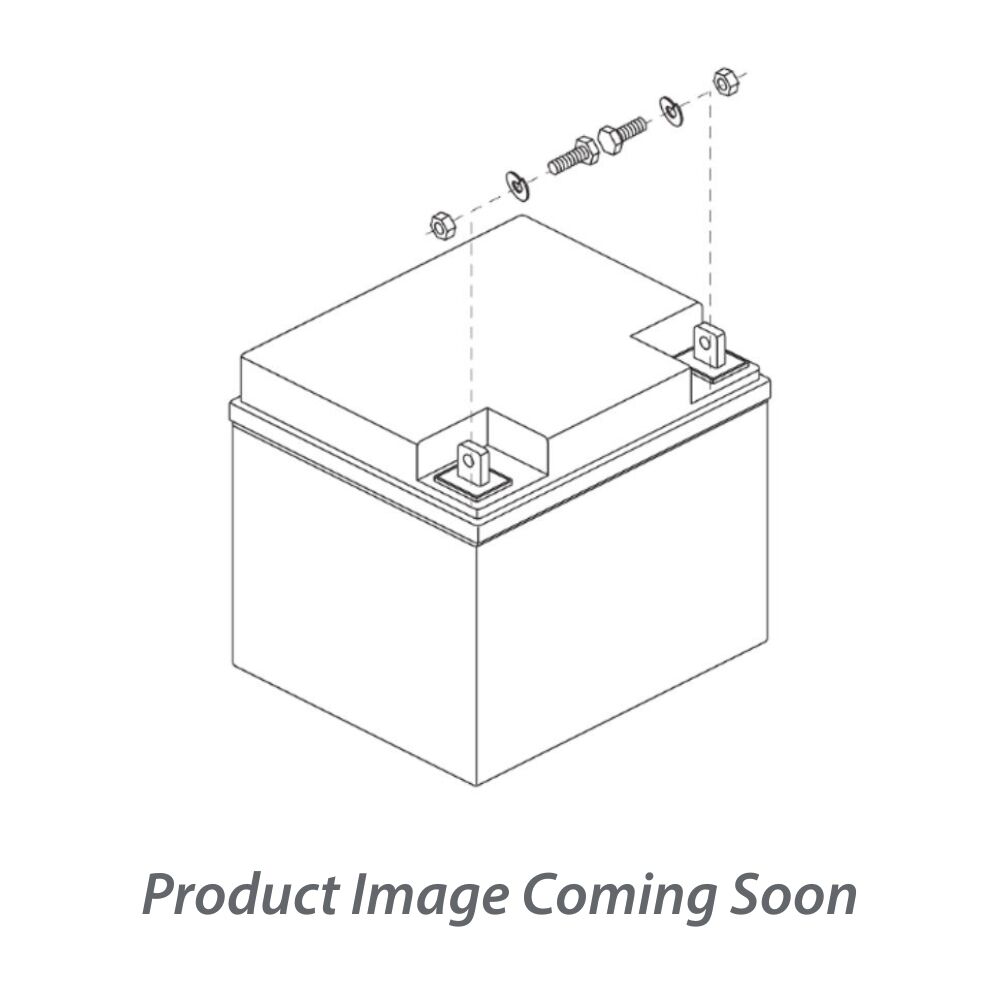 Line drawing of a rectangular battery with exploded views of screws and terminals above, referencing the 2AH Battery Charger for Pride Mobility Scooters. "Product Image Coming Soon" is displayed below the illustration.