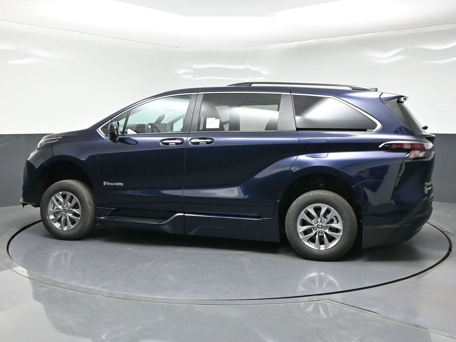 Blue Toyota Sienna with BraunAbility Side Entry Automatic In Floor conversion