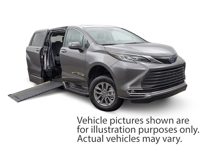 Silver Toyota Sienna with BraunAbility Side Entry Automatic Fold Out conversion