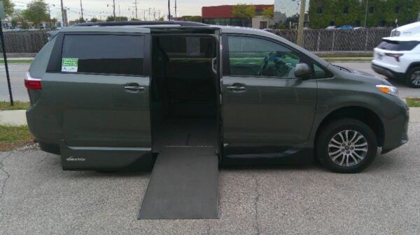Green Toyota Sienna with Vantage Mobility Side Entry Automatic In Floor conversion