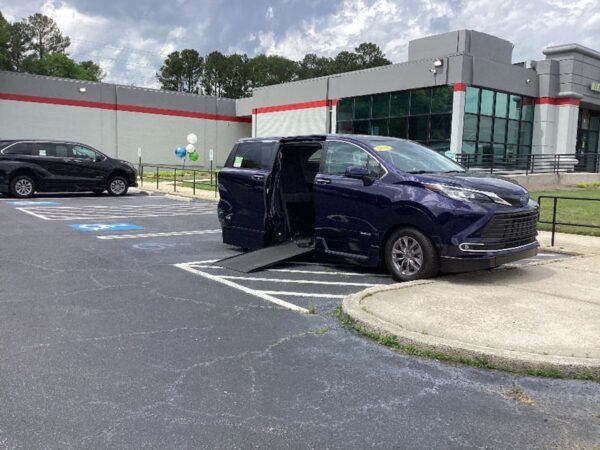 Blue Toyota Sienna with Vantage Mobility Side Entry Automatic In Floor conversion