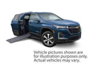 Grey Chevrolet Traverse with BraunAbility Side Entry Automatic In Floor conversion