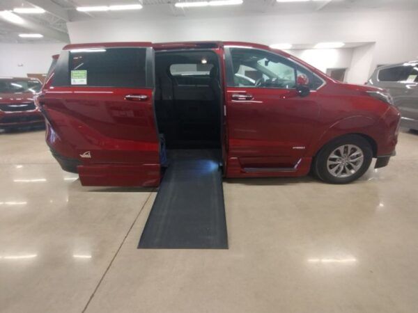 Red Toyota Sienna with Vantage Mobility Side Entry Automatic In Floor conversion