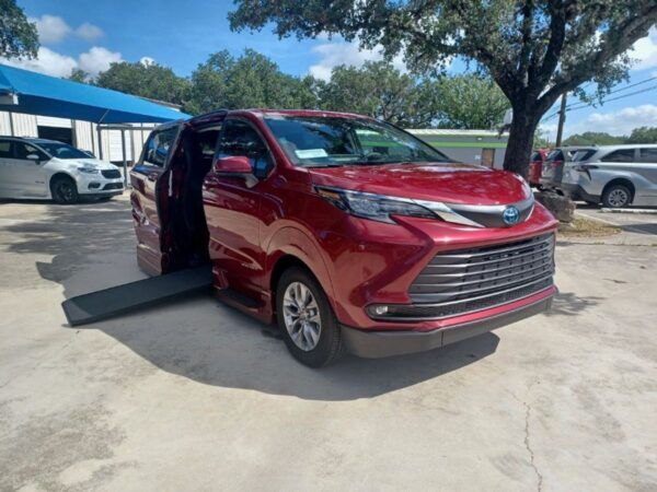 Ruby Flare Toyota Sienna with Vantage Mobility Side Entry Automatic In Floor conversion