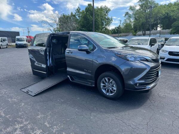 Grey Toyota Sienna with BraunAbility Side Entry Automatic In Floor conversion