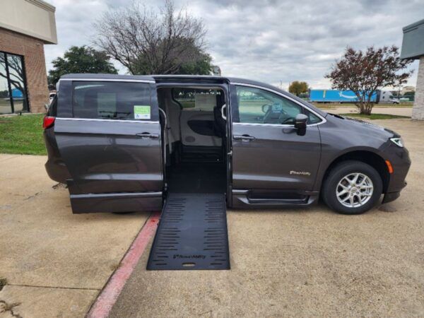 Grey Chrysler Pacifica with BraunAbility Side Entry Automatic Fold Out conversion